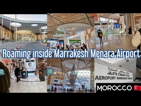 Inside Marrakesh Menara Airport | Roaming inside the departure Hall. Just Gorgeous MOROCCO 🇲🇦