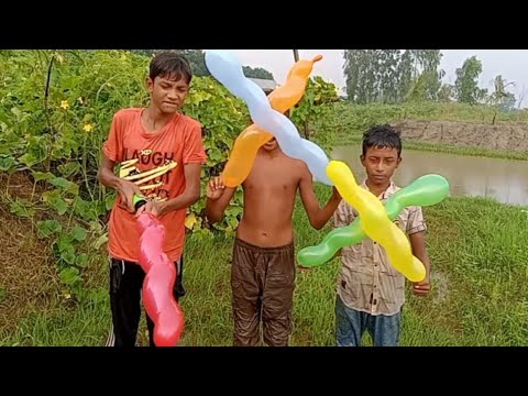 Have fun blowing up balloons and learn the names of colors। kids episode-16