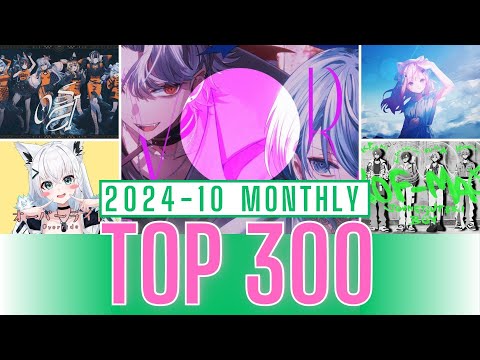 【2024年10月】Vtuber 歌ってみた&オリジナルソング 月間再生数ランキング【TOP300】