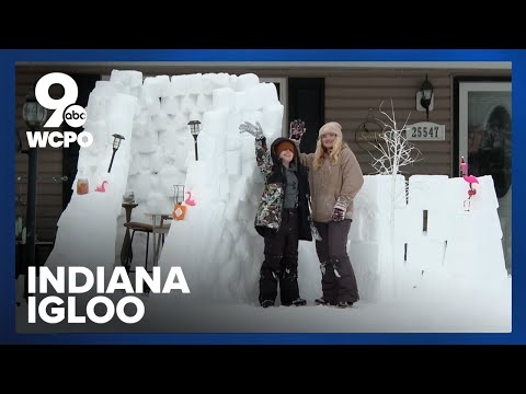 Southeast Indiana family builds 8-foot igloo after winter storm