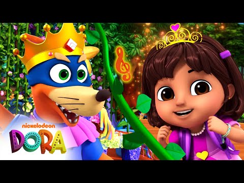 Dora Saves Fairytale Land! #5 👑 Swiper Steals King Grumpy Old Troll's Crown! | Dora & Friends