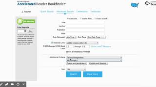 Accelerated Reader Bookfinder Advanced Search