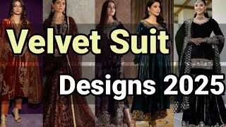 latest velvet suit design 2025//velvet dress design ideas//velvet suit design