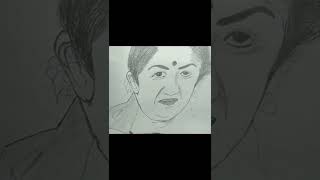 #latamangeshkar #sketch #portrait #shorts #akshaysinhaa #latadidi #tribute #akshaysinha