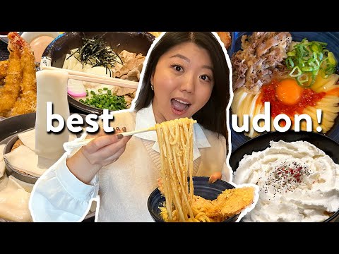 TOKYO UDON TOUR 🍜 Trying Best Udon Noodles in Tokyo, Japan (Udon Shin, Hanayama, etc.)