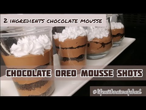 Quick Chocolate Oreo Mousse Shots | 2 ingredients Chocolate Mousse Step by Step Recipe😍