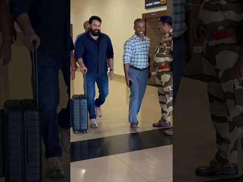 New movie new look Lalettan veedum🔥🔥🔥#shortsvideo #airport #mohanlal #movies