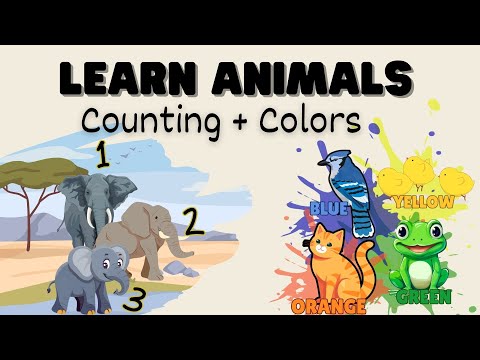 Animals For Toddlers | Learn Counting & Colors | Best Toddler Learning Video