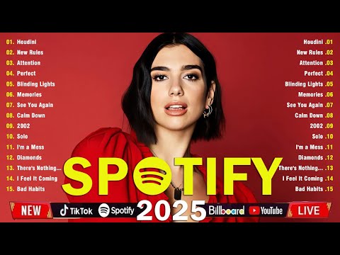 Top 100 Songs 2025 - Dua Lipa, The Weeknd, Maroon 5, Charlie Puth, Ava Max - Top 50 Hot This Week🔥