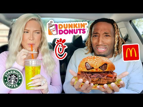 Eating Only Halloween Drive-Thru Items for 24 Hours! | Charles & Alyssa