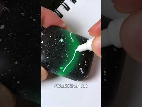 Custom Glowing AirPods using Posca Markers! Satisfying! (#Shorts)