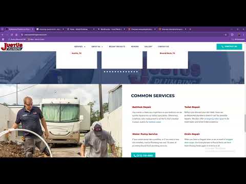 Website Analysis Video for JustUs Plumbing Services