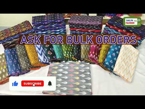 latest ikkat cotton sarees||cotton sarees wholesale || ikkat cotton sarees with price latest video