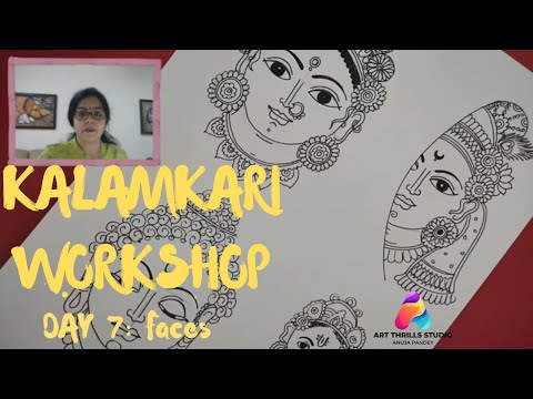 Kalamkari Live Workshop: Day 7 - God and Goddess faces in Kalamkari