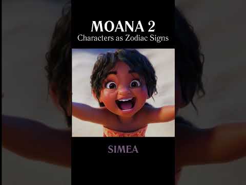 MOANA 2 Characters as Astrology Zodiac Signs