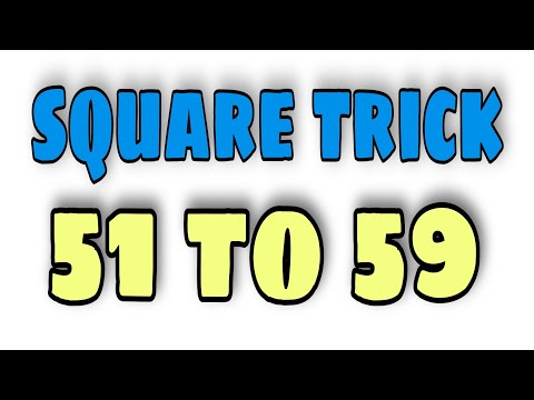 square trick from 51 to 59 #shorts #mathstrick #easymaths #simplification #square