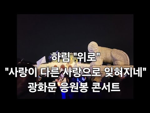 힘내자~ 대한민국 ~하림 "위로" "사랑이 다른 사랑으로 잊혀지네" 광화문 이브 메리 퇴진 크리스마스 민주주의 응원봉 콘서트