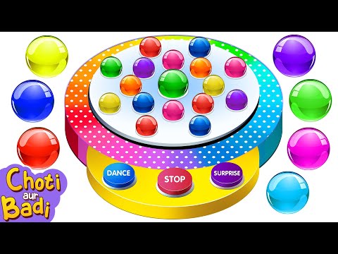 🔴 Learn Colors with Dancing Balls 🔴 | Many more Learning Videos For Kids in Hindi | Choti Aur Badi