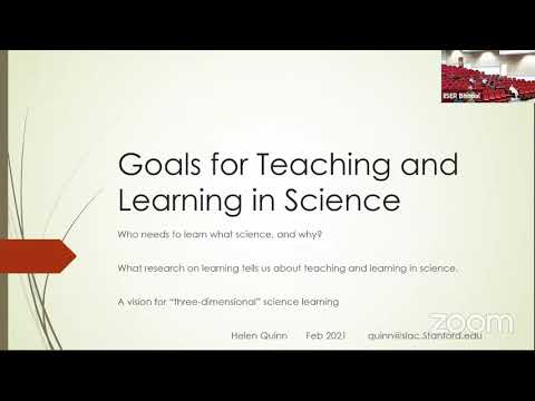 Goals For Teaching and Learning Science