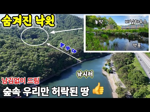 14.낚시터🌳숲속낙원! 518평 제천토지매매 전원주택같은 농막과 비닐하우스 연못이 함께하는 명암계곡 자연 속 휴식의 보금자리.제천땅집부동산TV