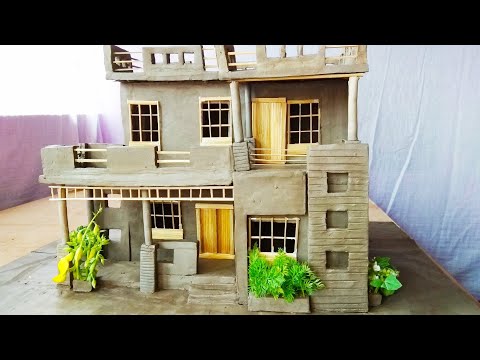 Amazing technique build diy miniature clay house|how to make clay house|hand craft kbs|miniature