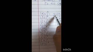 square trick of number from 50 to 59... #mathsshortcut #mathscoaching #mathshorts #mathstricks