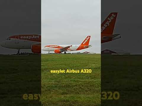 Airbus A320 easyJet close up airside.