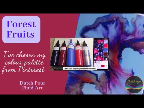 {14} 'Forest Fruits' 🍒🫐🍓 ~ Colour palette from Pinterest ~ Good or bad??? ~ Dutch Pour ~ Fluid Art