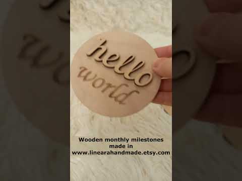 Introducing Our New Wooden Monthly Milestones for Newborns! Perfect Baby Shower Gift Idea