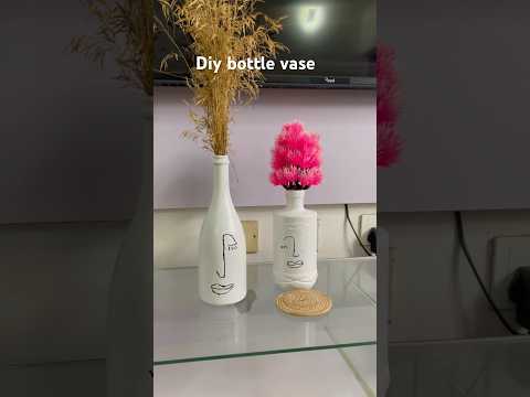 DIY bottle flower vase 🌹#diy #shorts