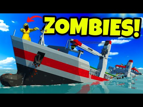 We Used a Military Craft To SINK a Zombie Infested Ship in Stormworks!