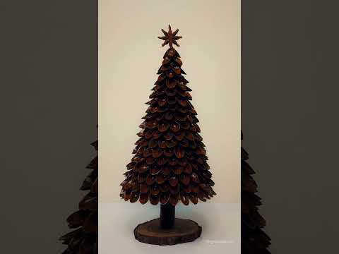 Pistachio Shell Christmas tree | Christmas craft Ideas #christmas #viral #christmascraft #shorts