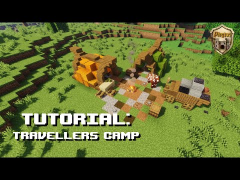 Minecraft Tutorial: How To Build A Medieval Tent!