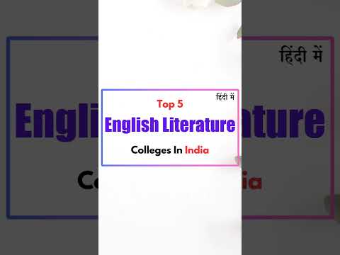 top 5 english literature colleges in india