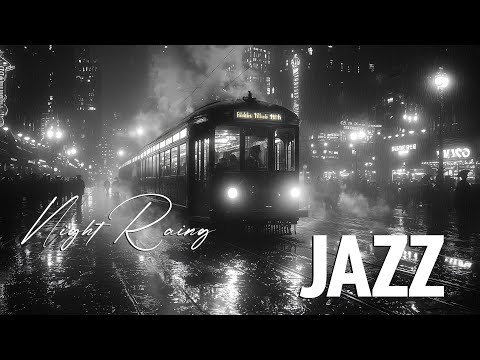 Rainy Jazz Nights 🌧️ Swinging Back to the 1940s 🎶 Bright Jazz Rhythms & Classic Big Band Hits