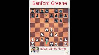 Fischer vs Sanford Greene year 1955 #chess #chesshistory #chessgrandmaster