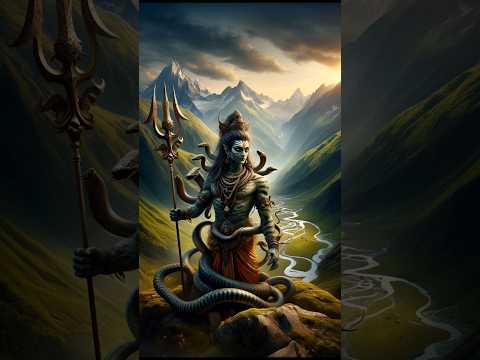 Majestic Lord Mahakaal in the Himalayas #mahakaal #mahakal_status #trishul