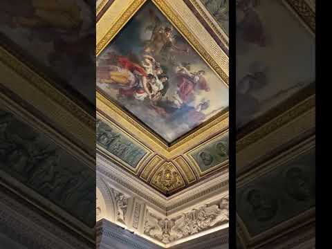 Louvre beautiful ceiling art  part 1 #louvremuseum #parismonamour #paris | Pete Renault travel vlog