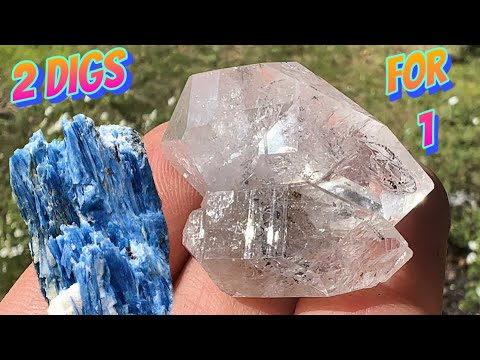 Gem Hunting Herkimer Diamond Crystals & Blue Kyanite