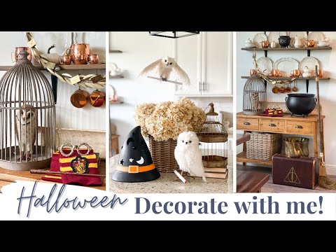 FALL DECORATE WITH ME 🎃 Halloween Decorating + Harry Potter Decor