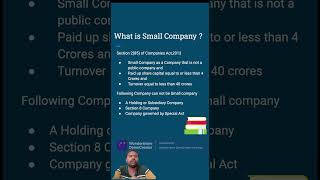 What is Small Company as per Companies Act? | #charteredaccountant #accounting #cafoundationexam