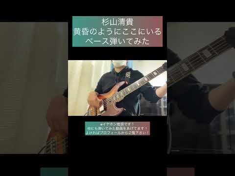 黄昏のようにここにいる / 杉山清貴 【ベース弾いてみた】 #shorts #ベース #ベース弾いてみた #bass #basscover #杉山清貴