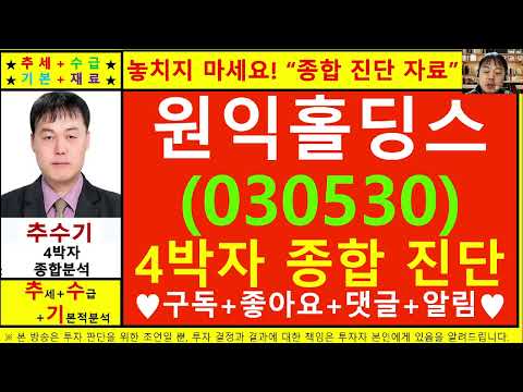 원익홀딩스(030530)종목진단및향후주가전망 추수기(추수)전문가