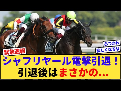 【緊急速報】シャフリヤール電撃引退！引退後はまさかの◯◯で種牡馬にwww