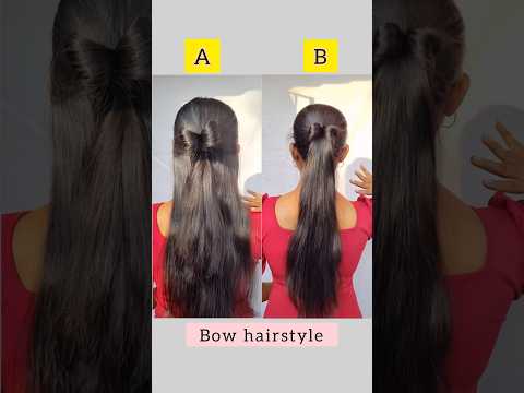 Which one is the best bow hairstyle hack?#hairstyle #hacks #ponytailhairstyle #ponytail #shorts