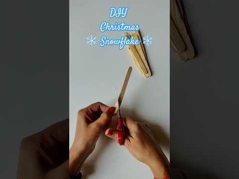 diy christmas snowflake ❄️ | christmas craft | icecream stick craft #shorts #shortscraft #diy #craft