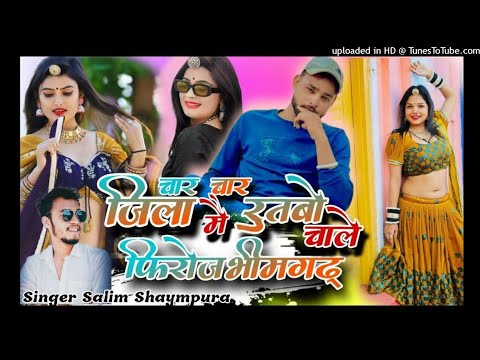 चार चार जिला में रतबो चाले💃 Singer Salim Shyampura 💫 Remix Song 2024 💯 instgram viral Song 💥