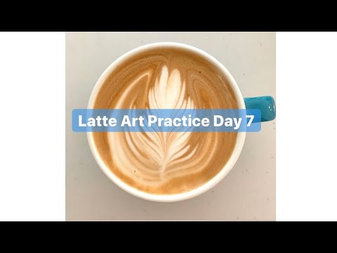 Latte Art Practice Day 7/ ラテアート練習記録 7日目/ 라떼 아트 연습 7 일차/ 第七天拿铁艺术练习