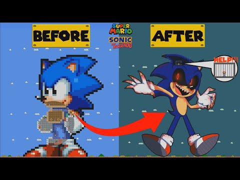 Sonic TRANSFORMS into Sonic EXE (Mario and Sonic Maze ANIMATION)