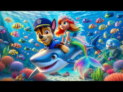 Paw Patrol Ultimate Rescue | CHASE RIDING SHARKS WITH MERMAID | Very Funny Story | Rainbow 3